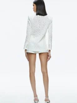 New - Judith Sheer Lace Blazer - Off White Blazers