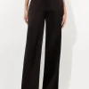 Fashion - Keaton H/R Straight Trouser - Black High-Rise | Pants