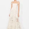Sale - Marna Tiered Maxi Dress - Off White Long Dresses | Dresses