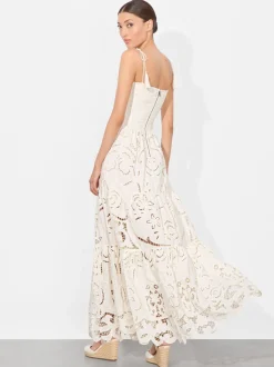 Sale - Marna Tiered Maxi Dress - Off White Long Dresses | Dresses