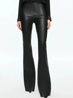 Clearance - RMP LEATHER BACK-ZIP BOOTCUT PANT - Black Bootcut | Pants
