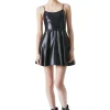 Outlet - Rome Vegan Leather Mini Dress - Black Dresses | Mini Dresses