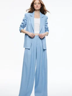 Clearance Alice. + Olivia - Scarlet Wide Leg Flare Pant - Chambray Flare | Pants