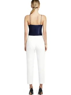 Clearance - Stacey Slim Trouser - Off White Pants