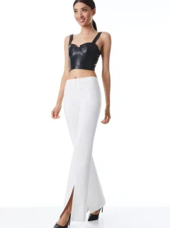 Discount - Walker Slim Front Slit Pants - Off White Pants