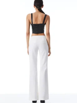 Discount - Walker Slim Front Slit Pants - Off White Pants