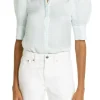 Outlet - Willa Houndstooth Puff Sleeve Blouse - Julep Puff Shoulders | Blouses