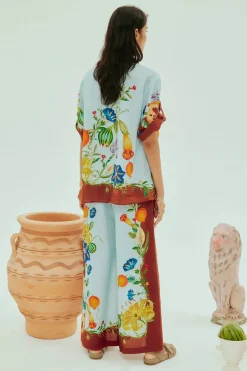 Discount - Dahlia Floral Linen Pant Pants