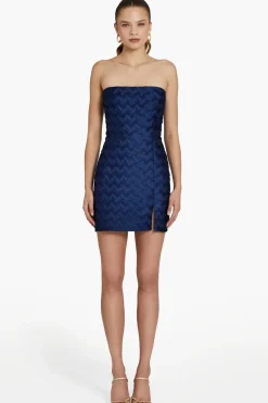 Outlet - Arely Dress In Pleat - Navy Dresses | Mini Dresses