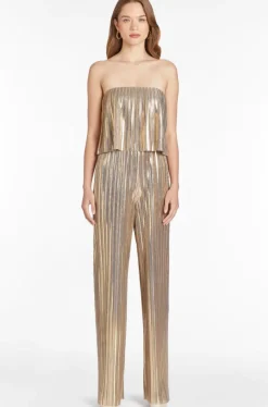 Clearance - Collina Jumpsuit - Gold Pants Jumpsuits