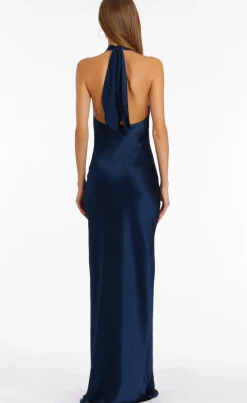 Fashion - Jade Silk Maxi - Navy Dresses | Long Dresses
