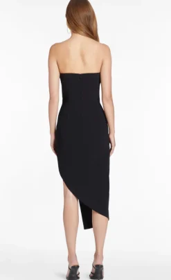Best - Soiree Dress with Rhinestones - Black Dresses | Midi