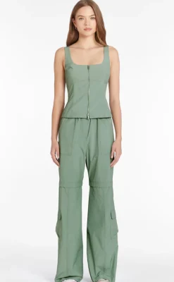 New - Violet Top In Gazette - Sage Crop Tops