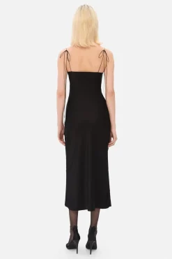 Outlet - Amur Midi Dress - Black/White Midi | Midi Dresses