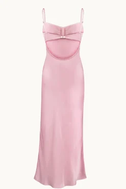 Discount - Waterlily Dress - Pink Midi | Midi Dresses
