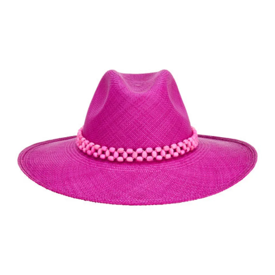 Best - Classico E Wide Brim 4” - Peoni/French Rose/Pink Tagua Beads Hats