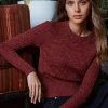 Fashion - Cropped Melange Crew - Barbie Combo Sweaters & Knits