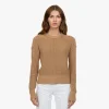 Clearance - Exposed Seam Shaker Crew - Camel Sweaters & Knits