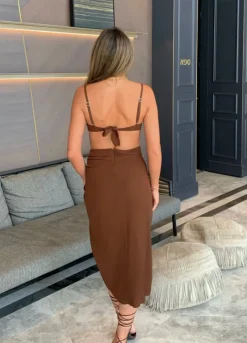New - Agam Top - Brown Crop Tops
