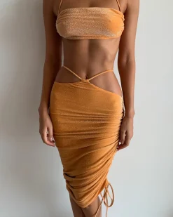 Outlet - Ariel Skirt - Orange Long Skirts