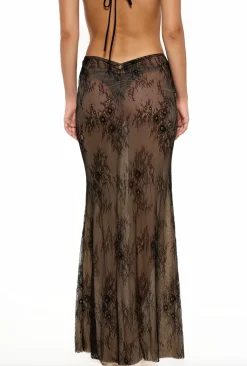 New - Balena Skirt - Black Lace Coverups
