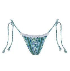 New - Luna Bottom - Light Blue Paisley Bikini