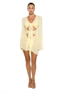Outlet - Maci Mini Dress - Daisy Yellow Coverups | Mini Dresses