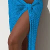 Fashion - Midi Net Sarong - Royal Blue Coverups