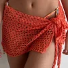 Discount - Mini Net Sarong - Orange Coverups