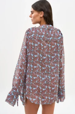 Sale - Tommy Bandana Shirt - Popsicle Paisley Coverups