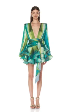 Sale - Bedouin Coastal Mini Dress - Blue Multi Mini Dresses | Dresses