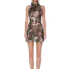 Hot - Leona Embroidered Mini Dress - Silver Multi Dresses | Mini Dresses