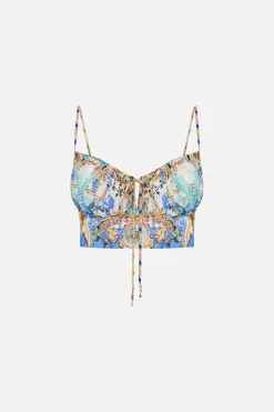 Discount - Gathered Bralette - Views of Vesuvius Crop Tops