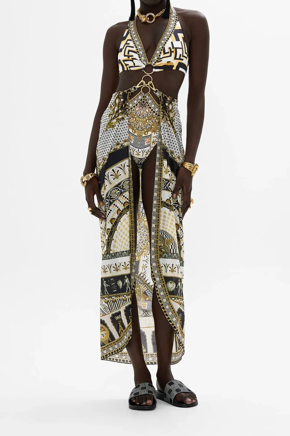 Outlet - Long Sarong with Clip - Temples Of Dendara Coverups