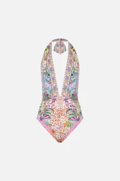 Best - Plunge Halter One Piece - Flowers of Neptune One Piece