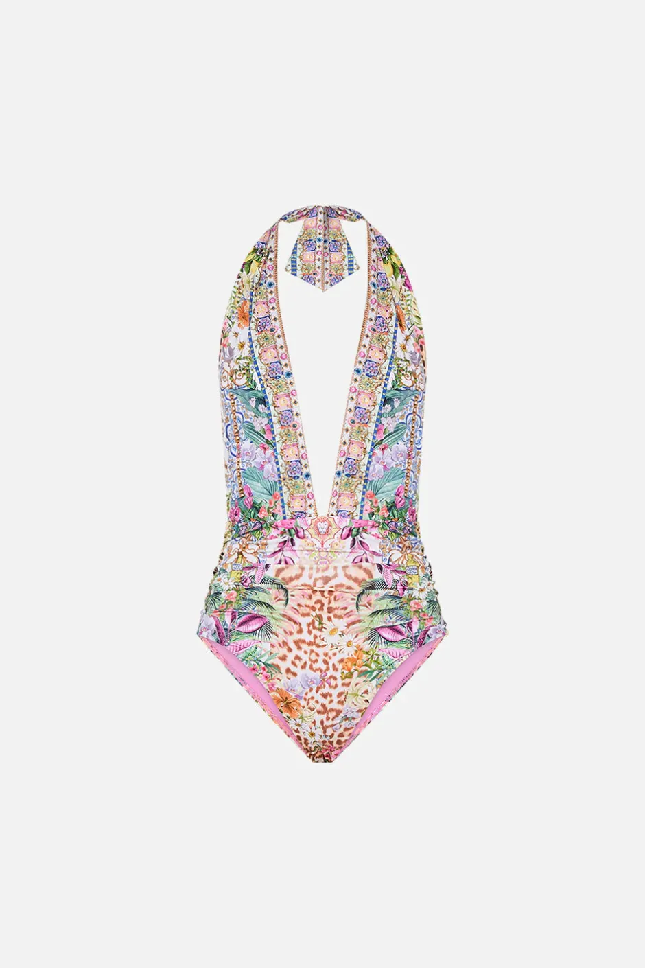 Best - Plunge Halter One Piece - Flowers of Neptune One Piece