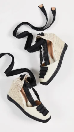 Discount - Coralia Canvas Wedge- Beige Shoes