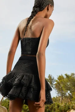 Online - Bustier Sting - Black Samoa Crop Tops