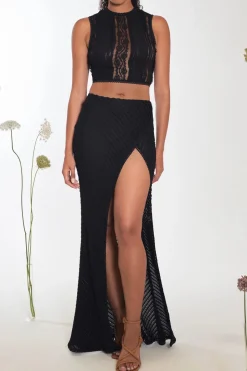 Sale - Eris Long Skirt - Black Long Skirts