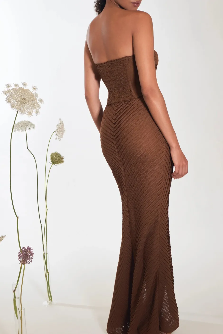 Clearance - Fae Long Dress - Brown Long Dresses | Dresses