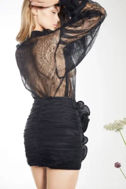 Online - Gian Short Skirt - Black Mini Skirts