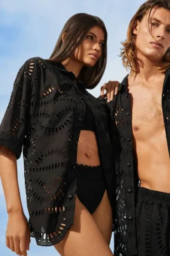 New - Isma Blouse - Black Samoa Coverups | Blouses