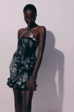 Outlet - Lexy Short Dress - Black/White Dresses | Mini Dresses