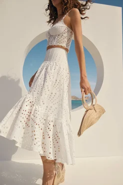 Fashion - Long Skirt Gina - White Long Skirts
