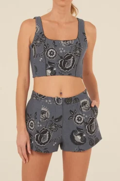 Fashion - Top Colette - Blue Jac Crop Tops