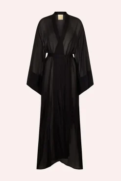Clearance - Fortune Robe - Black Coverups