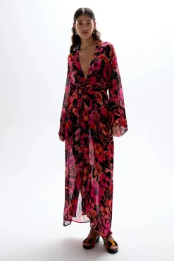 Clearance - Fortune Robe - Hibiscus Pink Coverups