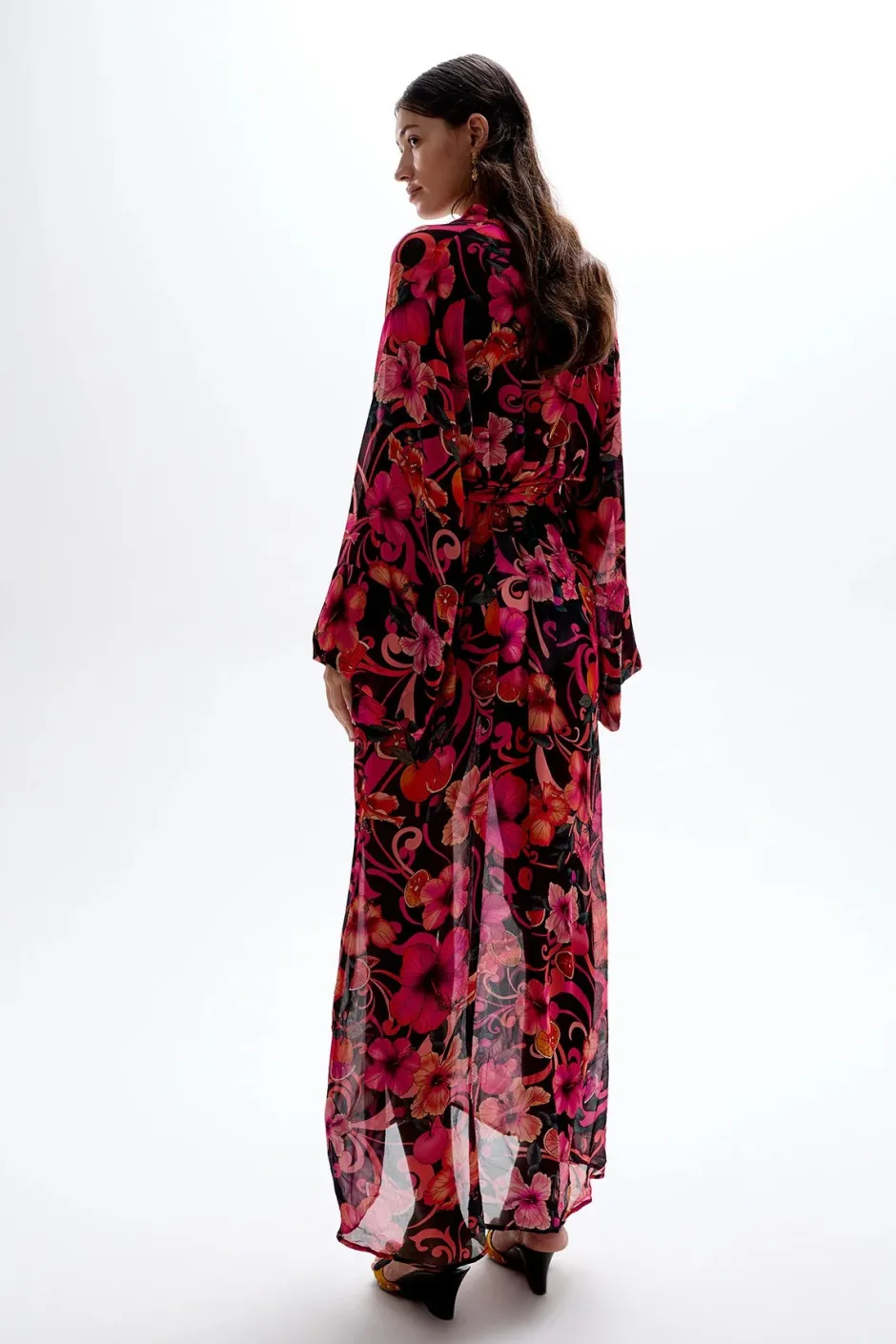 Clearance - Fortune Robe - Hibiscus Pink Coverups