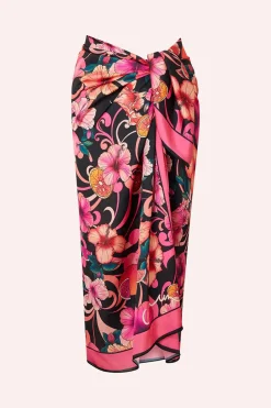 Fashion - Long Silky Scarf - Hibiscus Pink Coverups
