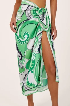 New - Long Silky Scarf - Fern Coverups | Long Skirts